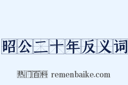 昭公二十年反义词是什么意思的图片